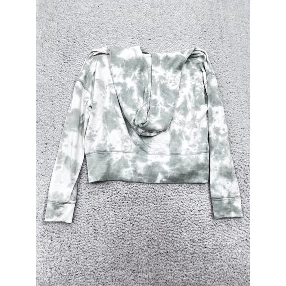 Women's Offline Aerie Green White Tie Dye Oversized Hoodie Sweatshirt Size S - Picture 10 of 10